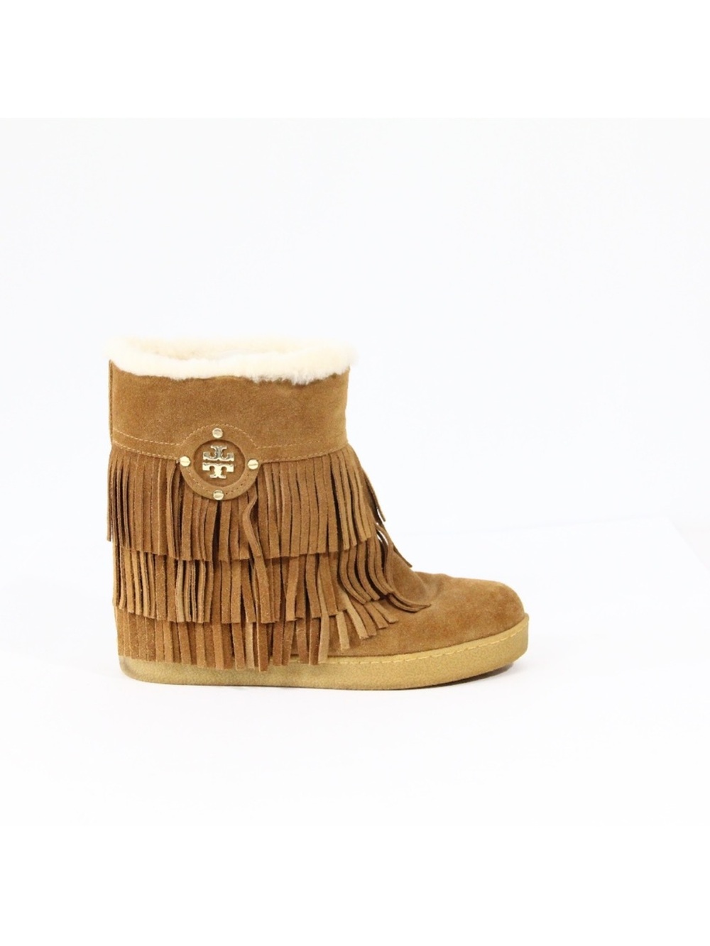 Tory Burch Suede Collins Fringe Booties size 9